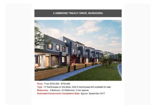 Townhouses throughout Melbourne