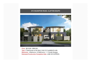 Townhouses throughout Melbourne