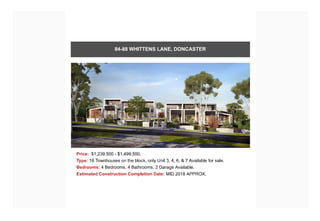 Townhouses throughout Melbourne