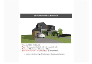 Townhouses throughout Melbourne