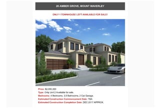 Townhouses throughout Melbourne