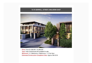 Townhouses throughout Melbourne