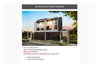 Townhouses throughout Melbourne