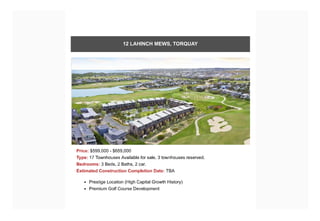 Townhouses throughout Melbourne