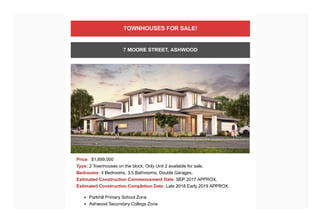 Townhouses throughout Melbourne