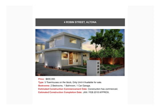 Townhouses throughout Melbourne