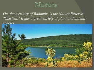 On the territory of Radomir is the Nature Reserve
"Ostritsa." It has a great variety of plant and animal
species.
 