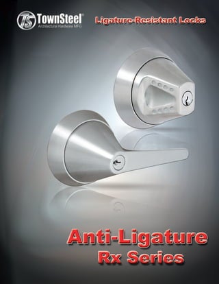 Townsteel anti ligature cylindrical knob lockset