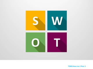 TOWS ANALYSIS | PAGE 3
 