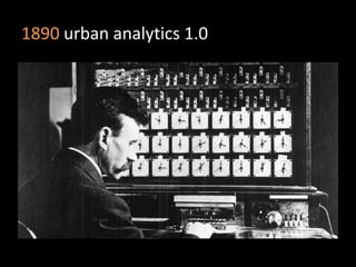 1890 urban analytics 1.0
 