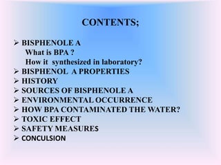 Toxic effect of bisphenol a on fish and human | PPTX