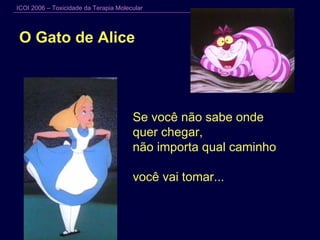 O Gato de Alice Se você não sabe onde  quer chegar,  não importa qual caminho  você vai tomar... 