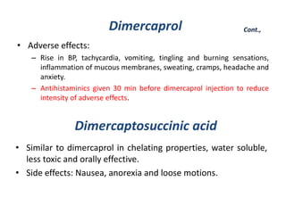 Toxicities and manag. of poisonings (heavy metals) | PPTX