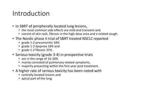 Toxicity of lung SBRT | PPTX