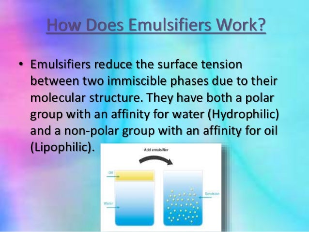 How do emulsifiers work?