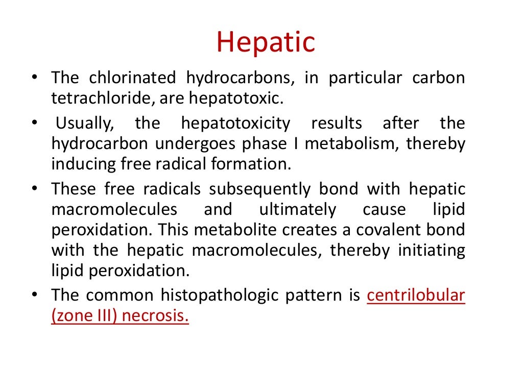 Toxicity of hydrocarbons