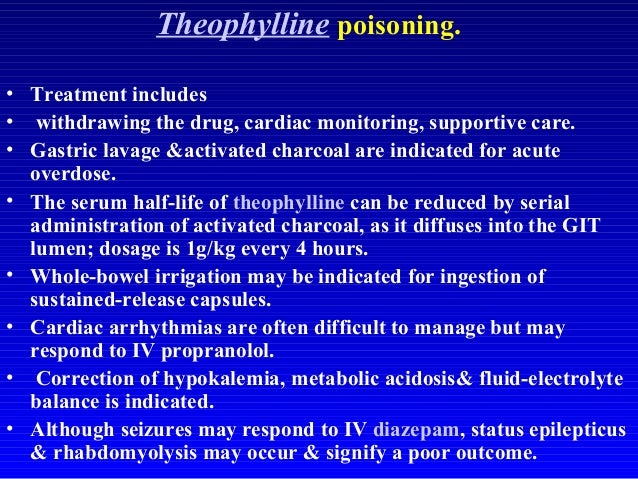 Theophylline Toxicity Symptoms