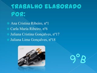  Ana Cristina Ribeiro, nº1
 Carla Maria Ribeiro, nº6
 Juliana Cristina Gonçalves, nº17
 Juliana Lima Gonçalves, nº18




                                     º
 