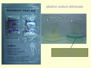 alkaline sodium dithionate Paraquat 