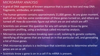 Toxicogenomics: microarray | PPTX
