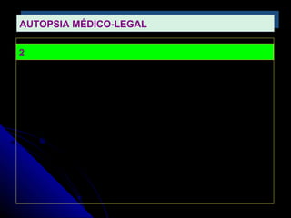 AUTOPSIA MÉDICO-LEGALAUTOPSIA MÉDICO-LEGAL
2
 