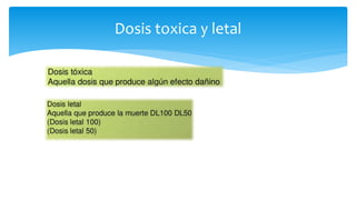 Dosis toxica y letal