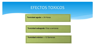 EFECTOS TOXICOS