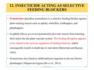 Pyrozine Insectiside Biochemical and physiological target sites of insecticides on insect | PPTX