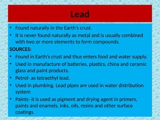 TOXICOLOGY HEAVY METALS DOSES AND RESPONSE | PPTX