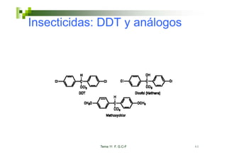 Insecticidas: DDT y análogos




             Tema 11 F. G.C-F   40
 