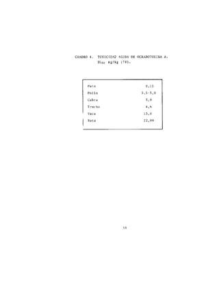 Toxicos en los alimentos....