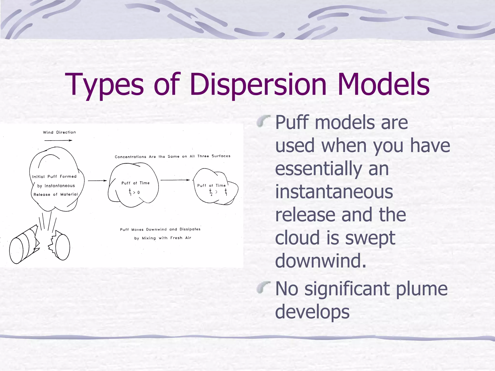 Puff Model Toxic Release And Dispersion Models | PPT