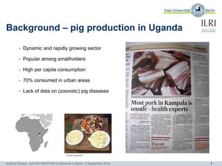 The occurrence of porcine Toxoplasma gondii infections in smallholder production systems in Uganda
