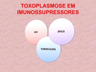 TOXOPLASMOSE EM
IMUNOSSUPRESSORES
 