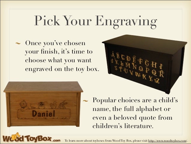 wooden toy box with name engraved