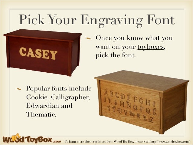 wooden toy box with name engraved