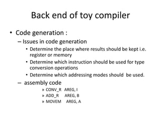 Toy complier | PPTX