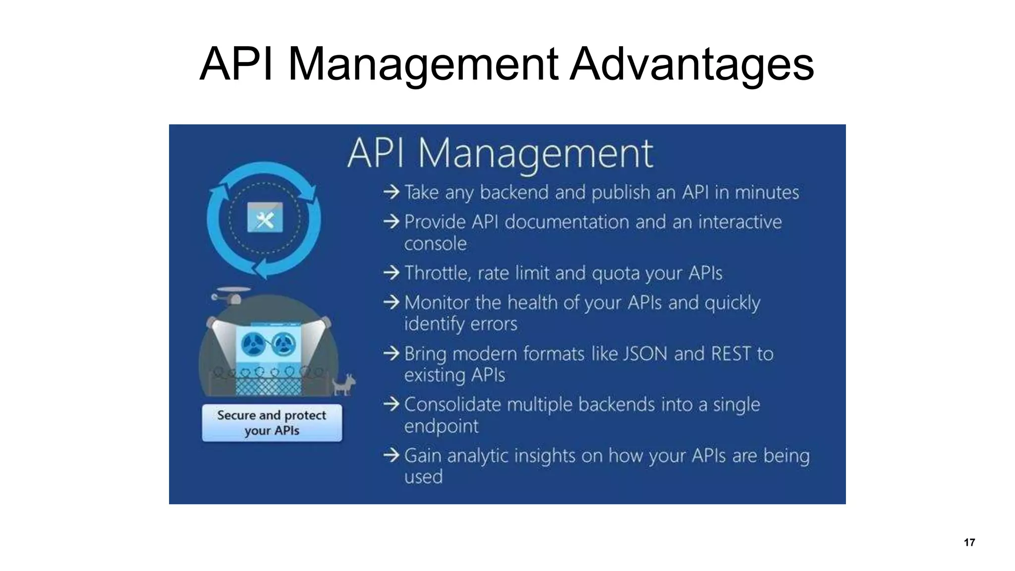 17
API Management Advantages
 
