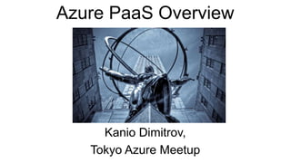 Azure PaaS Overview
Kanio Dimitrov,
Tokyo Azure Meetup
 