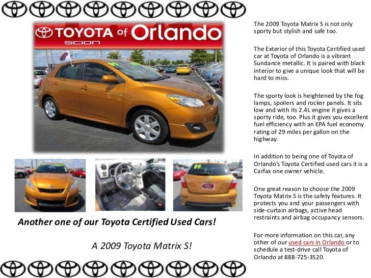 Our Toyota Certified Used Car Dealership In Orlando