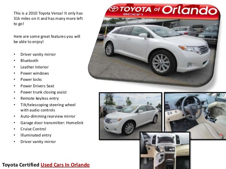 Our Toyota Certified Used Car Dealership In Orlando