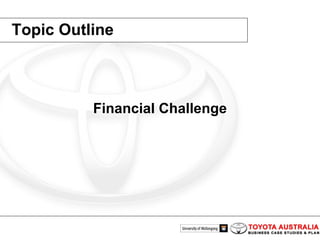 Topic Outline Financial Challenge 