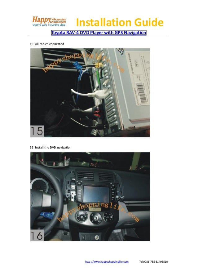 Toyota rav4 dvd player gps navigation installation guide