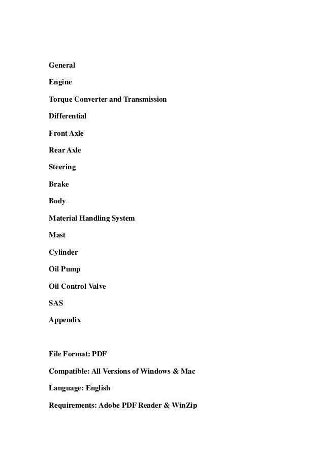 Toyota 7FGCU15 7FGCU18 7FGCSU20 Forklift Service Repair Workshop Manu…