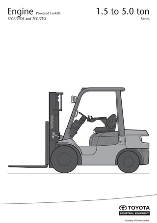 Engine Powered Forklift 1.5 to 5.0 ton
7FGF/7FDF and 7FG/7FD Series
Courtesy of Crane.Market
 