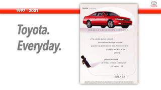 1997 - 2001
Toyota.
Everyday.
 