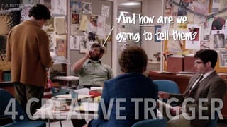 And how are we
going to tell them?
4.CREATIVETRIGGER
2. BETTER BRIEFS
 