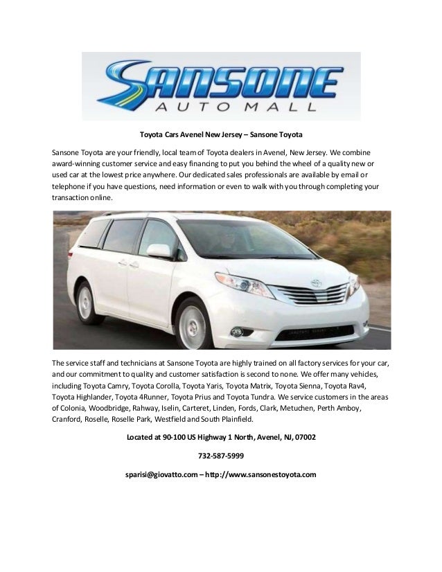 Toyota cars avenel new jersey sansone toyota