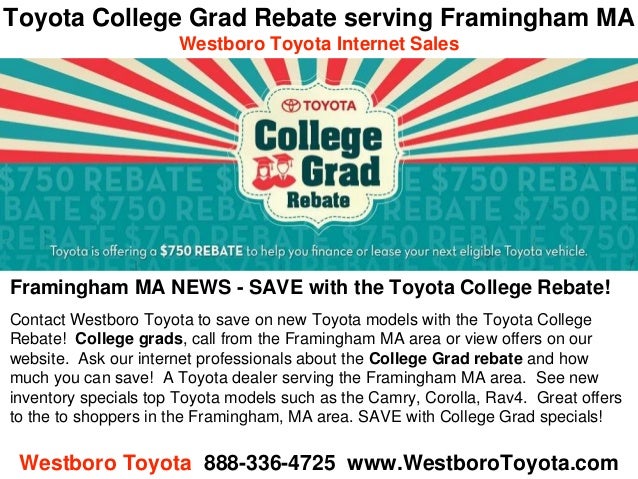 toyota-college-grad-rebate-serving-framingham-ma-save