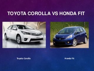 Toyota Corolla vs Honda Fit